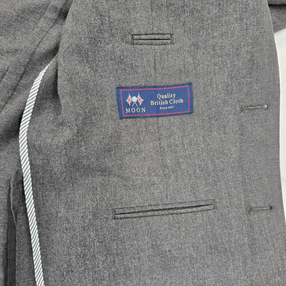 J.Crew Ludlow Suit Mens 36R Gray Slim Moon Cloth Blazer Pants Unlined 2 Button - Picture 8 of 16